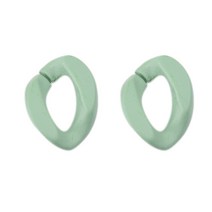 50pcs 지우개 효과 평면 트위스트 타원형 오픈 링 비즈 커넥터 링크 체인 목걸이 팔찌 만들기