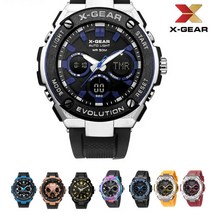 X-GEAR 남녀 스포츠 전자 시계 손 들다 밝다 띠 알람 다기능 학생 시계Pdz00072
