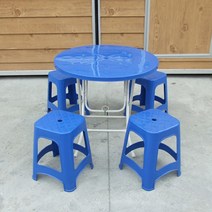 비투비월드 원형 접이식 테이블(80cmx72cm) 야외용 파라솔테이블, 단일옵션