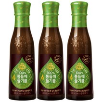 100% 통들깨들기름, 3개, 300ml