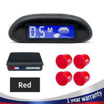 차량용 후방감지센서 디지털 후방감지기주차 센서 자동차 키트 LED 디스플레이 4 22mm 백라이트 역방향 백, 04 Red