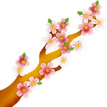 쥬쥬 10000 펠트 벚꽃가지 - 게시판꾸미기 환경미화 환경판