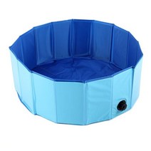 강아지수영장 3080cm PVC Foldable 개 풀 애완 동물 욕조 워시 야외 실내 수영장 여름 냉각 목욕 강아지 용품, Blue+30x10cm