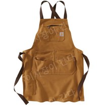 칼하트 캔버스 앞치마 카페 공방 소품, 길이 84cm, 카키, 1개