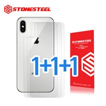 스톤스틸 아이폰 X XR XS XSMAX 시리즈 후면 일반 강화유리 필름 3장