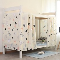 SKANDSALO 기숙사 2층침대 암막커튼 숙면 필수 완소템 항공배송, 다크 퍼플 핑크 네 잎 + 상단
