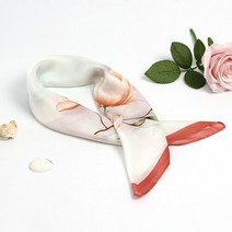 HS라이프 봄스카프 코디 미니 쁘띠 사각 드로잉 정장 머플러 목수건 트윌리 실크 쉬폰