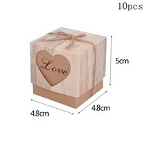 미니 베개 모양 사탕 상자 크래프트 종이 상자 DIY 공예 선물 상자 가방 결혼식 호의 생일 크리스마스 감사합니다 포장 용품, 10pcs 사랑, 쇼와 같이