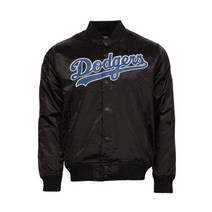 DODGERS BIG LOGO SATIN JACKET - MENS SKU: LLD632060 BLK 다져스 남성 점퍼 잠바