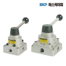 SKP 핸드밸브 3포지션 방향제어 공압식 에어 공압밸브, SHV400-06 (PT3/4)