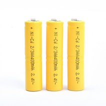 GTF Ni-CD 배터리 400mAh 팩 니켈 카드뮴 충전식 AA RC 장난감 면도기 LED 조명 2/3AA 2.4V, 02 2pcs