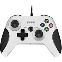 XBOX ONE 유선 컨트롤러 게임패드 조이스틱 유선 패드 pc 호환 조이스틱에 적합 XBOX ONE S PC 호환 컨트롤러, 화이트, 1개