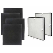 Fette Filter - Vornado 공기 청정기 AC300 AC350 AC500 AC550 PCO200 PCO375DC PCO575DC PCO300 및 PCO500 부품 번호, 2 Hepa 4 Carbon