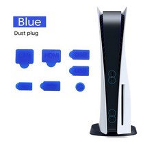 7 개/몫 실리콘 먼지 플러그 세트 USB HDM 인터페이스 방진 커버 방진 플러그 커버 스토퍼 PS5 게임 콘솔, 03 파란