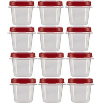 러버메이드 rubbermaid Easy Find Lids 식품 보관 용기 0.5컵 투명 레드 뚜껑 12팩 (12컵) 가성비 추천 미국직구
