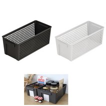 양면메쉬구조 주방 냉장고 정리 리빙박스 사각바구니 바스켓 깔끔정리 주방소품, 블랙
