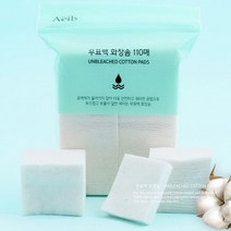 이브 무표백 화장솜 100매 무형광 천연 펄프 미용솜 화장수솜 클렌징솜, 단일
