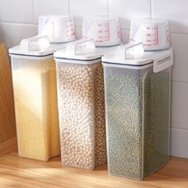 가루세제통 플라스틱 쌀 저장 용기 2kg 주방 밀봉 병 시리얼 스낵 밀 차 스케일 항아리 고양이 개 식품 세척 분말 상자