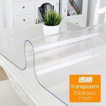 비트라테이블 PVC 투명 식탁보 방수 내유성 데게 부드러운 유리 실리콘 직사각형 테이블 매트, Transparent+60x90cm
