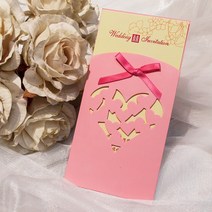 요청함 팬시 결혼기념일 초대장 웨딩 청첩장 커스텀업 결혼피로연 심플 통큰 퀄리티 프린트 1906119006, 타입 8(핑크 )