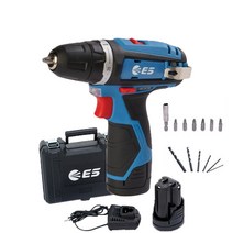 ES산업 LD1012 충전드릴 드라이버 12V 2.0Ah 세트, 단품