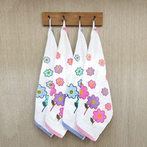 (주)타올인 미스타준 해바라기 행주40g 35x40cm 식당주방 면100%, 분홍