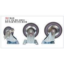 회색 무소음바퀴 저소음 캐스터 바퀴 산업용 의자바퀴 2단카트 3단카트 대차 구루마 밀차 손수레, 5