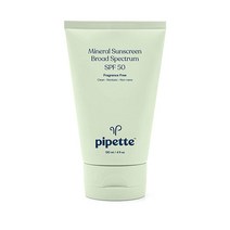 Pipette 미네랄 선스크린 SPF 50 브로드 스펙트럼 베이비 선블록 나노 아연 UVB/UVA 무독성 자외선 차단 가족 민감한 118.3ml(4온스)134809