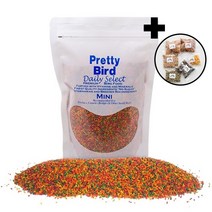 앵무새펠렛 프리티버드 데일리 셀렉트 미니 펠렛 350g 사랑앵무 과일 펠렛 모이 사료, 1개
