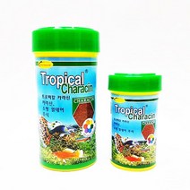 바오바론 트로피칼 카라신 41g 100g 소형 열대어 사료 관상어 영양 프리미엄 애완 물고기 밥 치어 금붕어 붕어 과립형 먹이 투명스티커 증정, (100g)