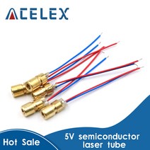 5V 650nm 5mW 조정 가능한 레이저 도트 다이오드 모듈 적색 사이트 구리 헤드 미니 레이저 포인터 10 개, 02 3V