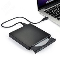USB 2.0 휴대용 외부 DVD 광학 드라이브 CD/DVD-ROM 플레이어 버너 슬림 리더 레코더, 블랙
