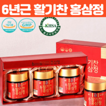 6년근 활기찬 홍삼정 발효 홍삼농축액 여성 활력 갱년기 부모님 영양제 데일리 원데이 홍삼 설 선물세트 진세노사이드 면역력 증진 피로개선 도움 100g X 3병, 1박스