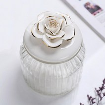 도자기 쥬얼리 소품 유리 보관함 장미 악세사리정리 화장대수납 자취생 깔끔한책상 사무실서랍