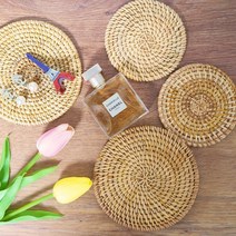 가든어스홈 등나무 라탄 티코스터 1+1