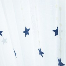 32평 33평 40평 24평 거실 커튼 나비주름 쉬폰커튼 blue embroidered star white tulle sheer curtains for 침실 거실 kids