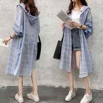 안안씬 여성 봄 가을 롱 바람막이 점퍼 야상 자켓
