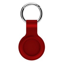 개 태그 트래커 로케이터 케이스 Airtags 실리콘 휴대용 키 체인 C310-17ZQ 추적 장치 커버, 10 Red