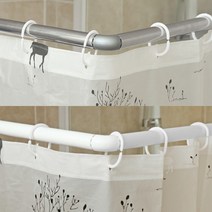 샤워커튼봉 u자 ㄱ자 ㄷ자 욕실봉 곡선 레일 샤워봉 파티션 걸이, 스테인리스