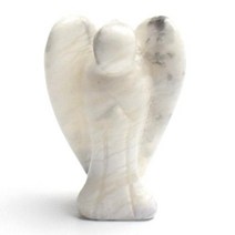 천사상 동상 조각품 천연 차크라 석영 자수정 호랑이 눈 돌 조각 크리스탈 레이키 -130, Howlite