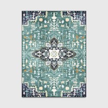 모로칸러그 페르시안카페트 페르시아 에스닉 카펫 레트로 모로코 그린 추상 거실 침실-209