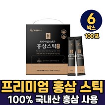 하루활력 프리미엄 6년근 홍삼스틱 골드 젤리스틱 대용량 패키지, 6개, 6년근홍삼스틱골드 대용량 x 100포