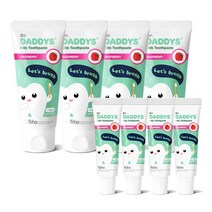 닥터데디스 어린이불소치약 유아 주니어 키즈 저불소치약 라즈베리향 60g X 4개+미니치약 4개