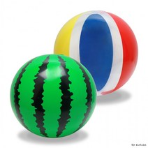 대형색동수박비치볼(32cm)/수박비치볼/색동비치볼, 3색동
