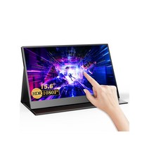 서브 보조 휴대용 초박형 15.6 인치 1080p/터치 옵션 usb c HDMI 호환 ips 화면 휴대용 모니터 스위치 ps4, AT156 Touch_EU plug