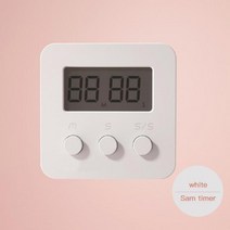 LCD 미니 주방 타이머 요리 알람 시계 디지털 수면 샤워 연구 스톱워치 카운트 가제트 도구, 01 White