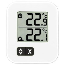 La Crosse Technology TFA 30.1043.02 디지털 실내 및 실외 온도계 스몰 화이트