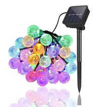 102050 led 크리스탈 볼 5m10m 태양열 램프 전원 led 문자열 요정 조명 태양열 화환 정원 크리스마스 장식 야외, 멀티 컬러, 30 led 7 미터