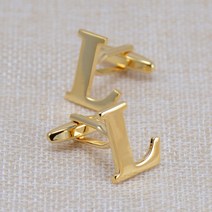 황제 벼슬길에 오르다 셔츠소매 26 영문 이니셜 A Z 골드 커프스링크 버튼 남성 여성 와이셔츠