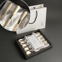 뱀부 티타늄 골드 고급 수저선물세트 5P 수저 젓가락 성인 5인용 가족 부부 예단 기념품 답례품 / 케이스+품질보증서+쇼핑백